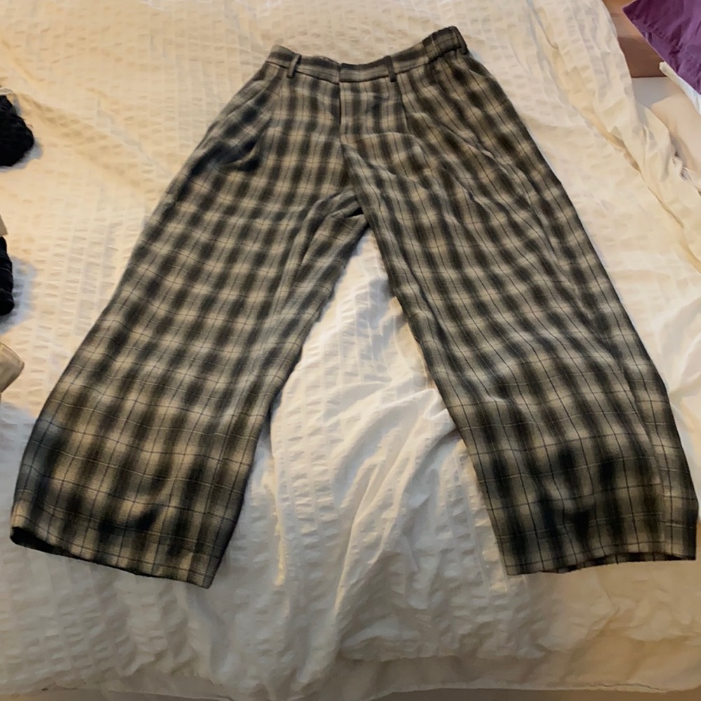 Plaid lightweight trousers